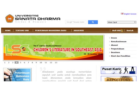 Sanata Dharma University Website