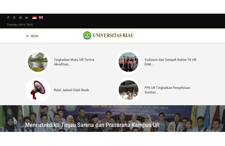 Riau University Website