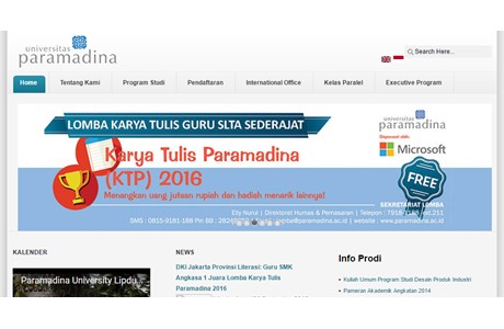 Paramadina University Website