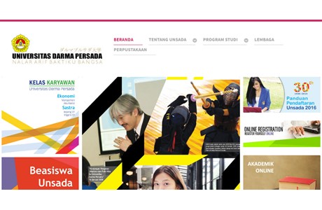 Darma Persada University Website