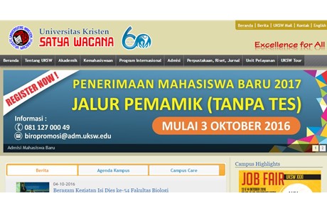 Satya Wacana Christian University Website