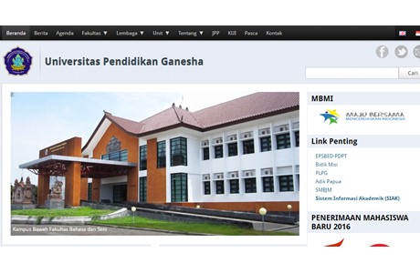 Universitas Pendidikan Ganesha Website