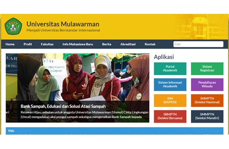 Mulawarman University Website
