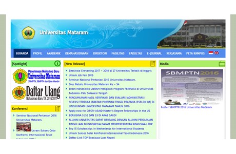 Mataram University Website