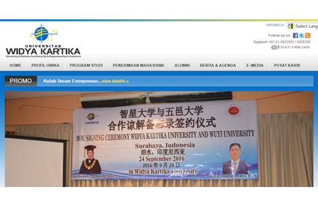 Widya Kartika University Website