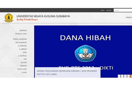 Wijaya Kusuma University, Surabaya Website