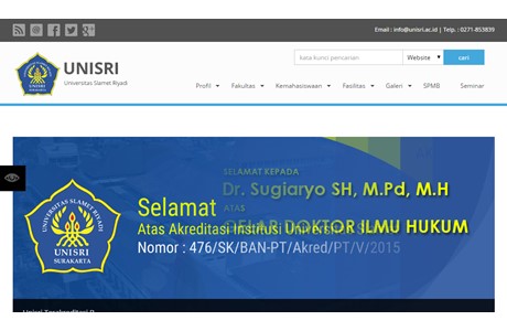 Slamet Riyadi University Website