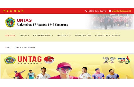 17 Agustus 1945 University, Semarang Website