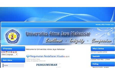 Atma Jaya Makassar University Website