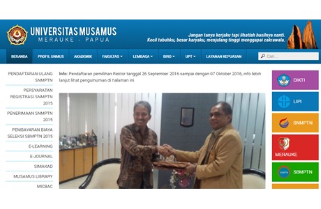 Musamus Merauke University Website