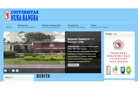 University of Nusa Bangsa Website