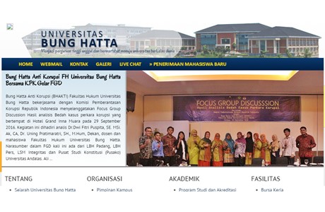 Bung Hatta University Website