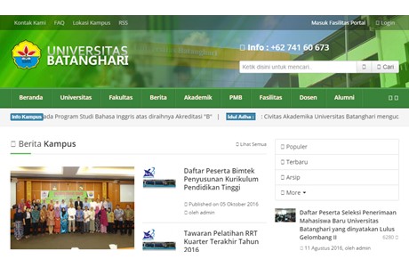 Batanghari University Website