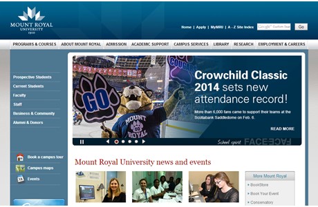 Mount Royal University Website