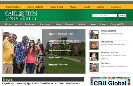 Cape Breton University Website