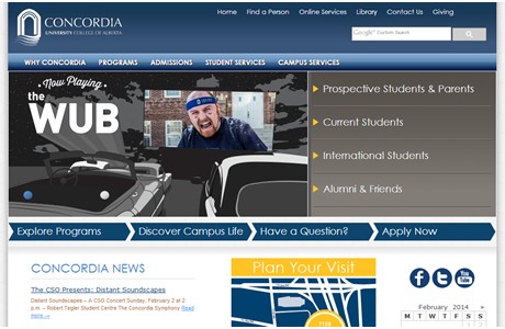 Concordia University of Edmonton Website