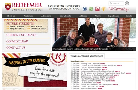 Redeemer University College Website