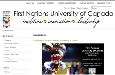 First Nations University of Canada Website