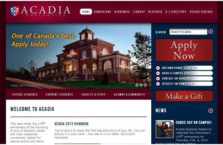 Acadia University Website