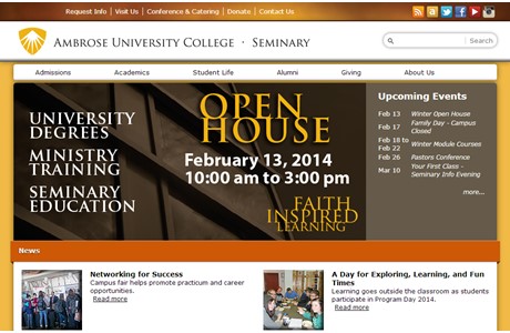 Ambrose University College Website
