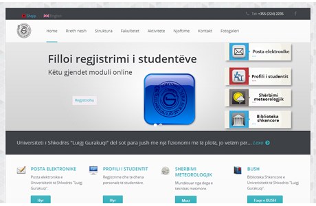 Luigj Gurakuqi University of Shkoder Website