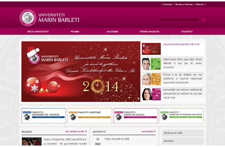 Marin Barleti University Website
