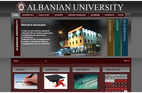 Albanian University Website