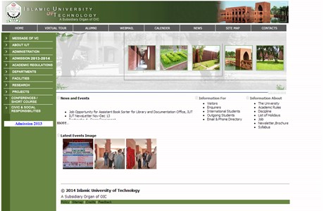 Islamic University of Technology Website