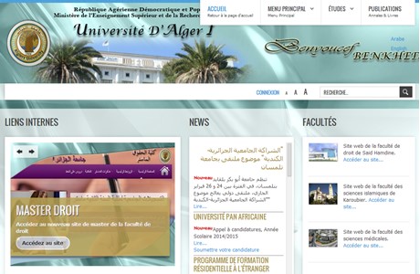 University of Algiers Website