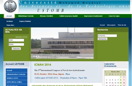 University of Science and Technology of Oran Website