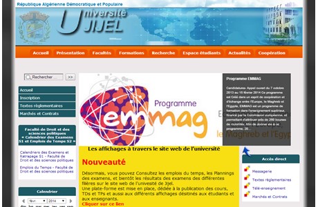 University of Jijel Website