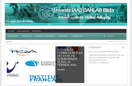 Saad Dahlab University of Blida Website