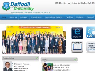 Daffodil International University Website
