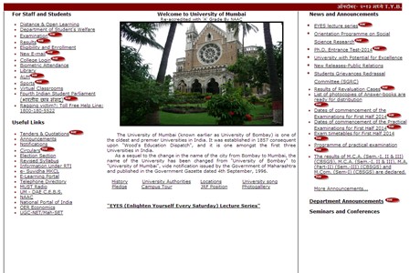 University of Mumbai Website