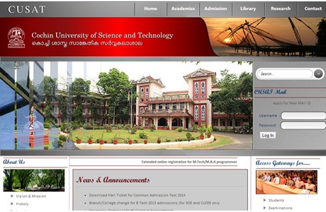 Cochin University of Science and Technology Website