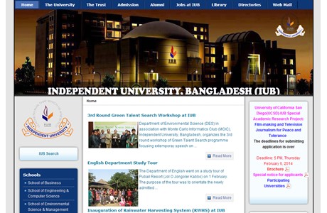 Independent University Bangladesh Website