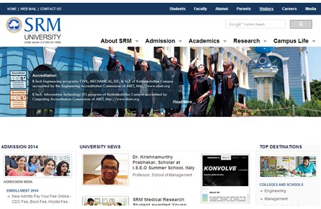SRM University Website
