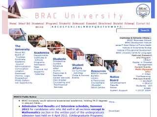 BRAC University Website