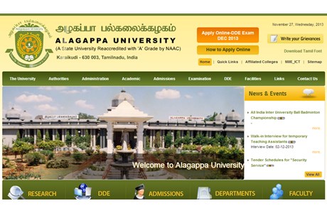 Alagappa University Website
