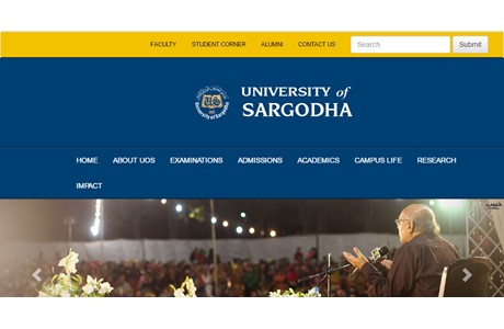 University of Sargodha Website