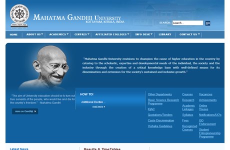Mahatma Gandhi University Website