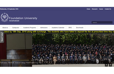 Foundation University Website