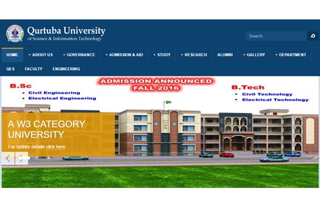 Qurtaba University of Science & Information Technology Website