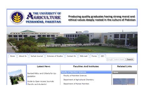 NWFP Agriculture University Website