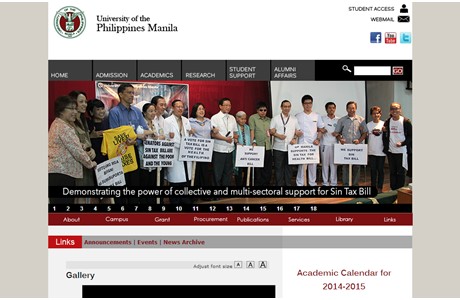 University of the Philippines Manila Website