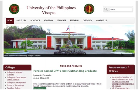 University of the Philippines in the Visayas Website