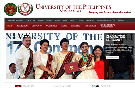 University of the Philippines Mindanao Website