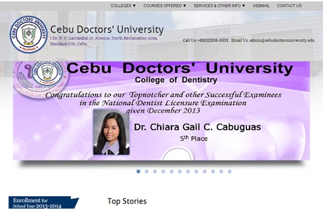 Cebu Doctors' University Website