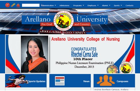 Arellano University Website
