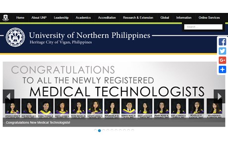 University of Northern Philippines Website
